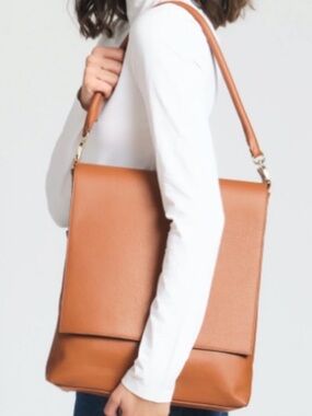 Vegan Leather laptop backpack/shoulder/crossbody bag (from recycled car glass)